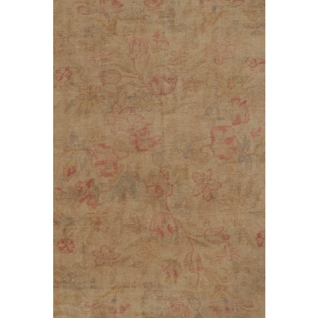 Rug & Kilim’s Oversized Contemporary Aubusson Style Floral Rug in Beige & Pink For Sale In New York - Image 6 of 10