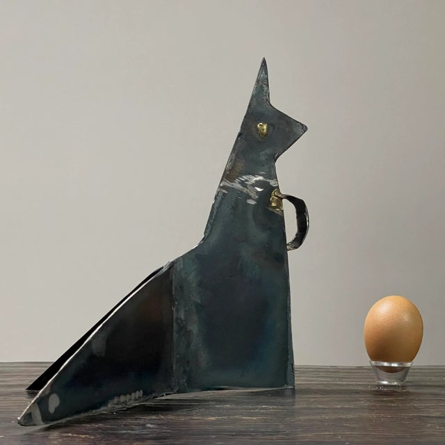 Silas Seandel Vintage Outsider Rough Cut Metal Brutalist Llama Sculpture (In the Manner of Silas Seandel) For Sale - Image 4 of 7