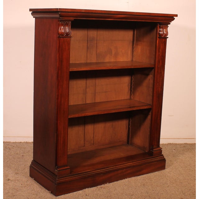 William IV Mahogany Open Bookcase with Secret Drawer, England, 1830s For Sale - Image 14 of 14