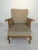 Brown Chippendale Lounge Chair with Raffia For Sale - Image 8 of 15