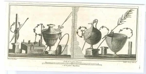 Nicolò Vanni, Ancient Roman Frescoes, Original Etching, 18th Century