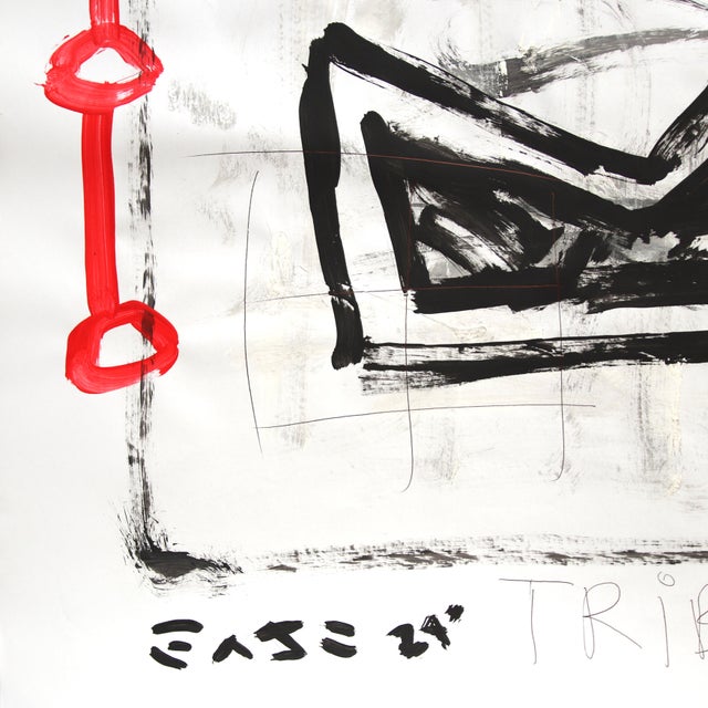 Mighty Crowns - Original Red Black Pop Art Painting by Gary John For Sale - Image 4 of 5