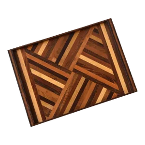Vintage Mid-Century Decorative Parquetry Serving Tray by Don Shoemaker for Señal, s.a., Circa 1960s
