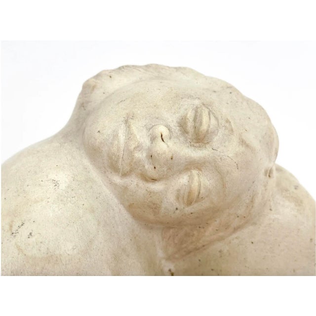 1930s Vintage Marble & Stone Sculpture of Female Figure For Sale - Image 4 of 4