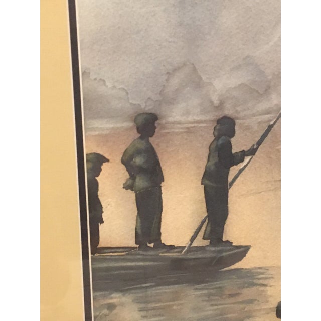 Vintage "Li River China" Watercolor Painting by Molly Rice, Framed For Sale In Columbia, SC - Image 6 of 13