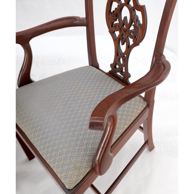 Baker Charleston Collection Mahogany Banded Dining Table 6 Chairs Set Stunning! For Sale - Image 16 of 18