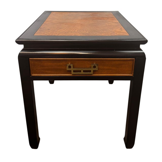 Vintage Century Raymond Sobota Chin Hua Collection Chinoiserie Style Burl Wood Side Table For Sale - Image 12 of 12