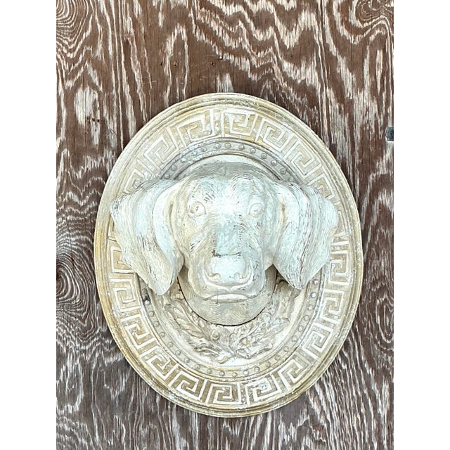 Make a distinctive statement with this fascinating vintage wall hanging, blending classical motifs with a touch of Boho...