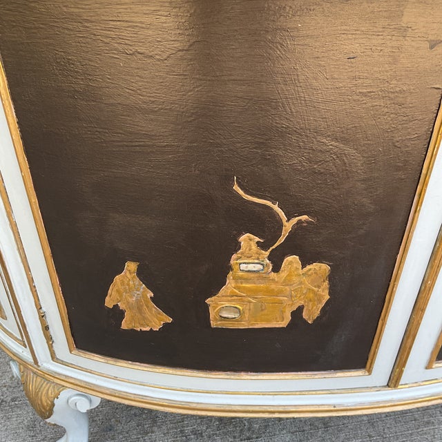 Early 20th Century Hampton Shops Venetian Chinoiserie Cabinet Mother of Pearl For Sale - Image 12 of 12