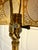 Mid 20th Century Tiered Wood Floor Lamp With Ornate Gold Filigree Shade For Sale - Image 11 of 12