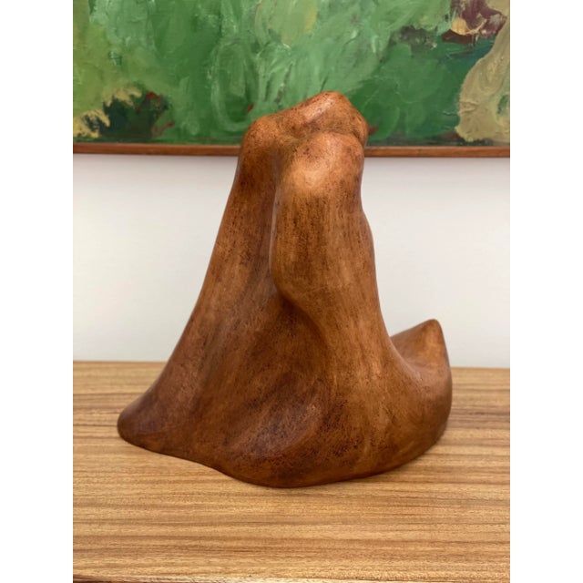 Abstract 1970s Vintage Biomorphic Clay Signed Sculpture by Washington Artist Ruth For Sale - Image 3 of 9