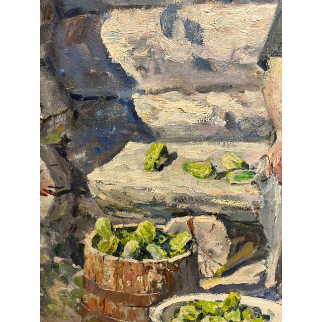 Georgij Moroz, Grandfather and Grandson, 1996, Oil on Canvas, Framed For Sale - Image 4 of 6