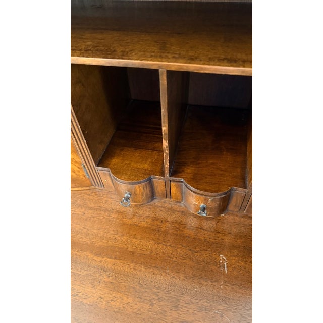 Antique Secretary Desk, Two Piece, Made in England For Sale - Image 15 of 17