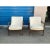 1970s Modern Walnut Mid Century Style Lounge Chairs in Cream Boucle. - Pair For Sale - Image 5 of 7