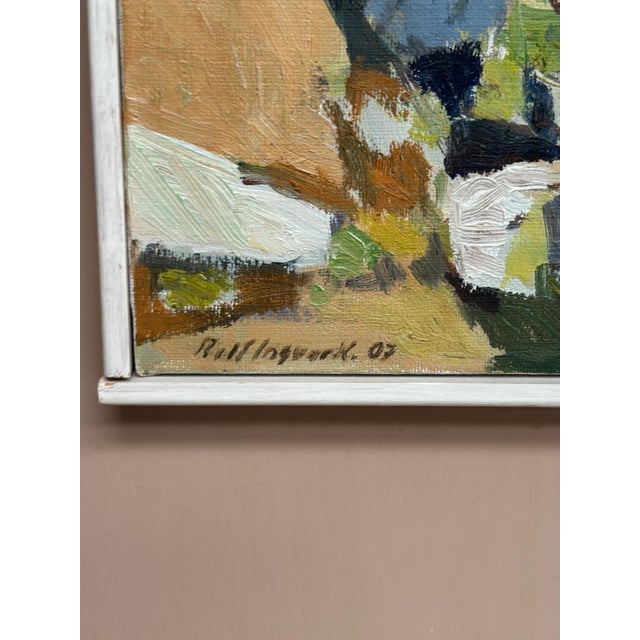 Mid-Century Modern Rolf Ingvar Karlsson, Stenmur På Alvaret, 1950s, Oil on Canvas, Framed For Sale - Image 3 of 18