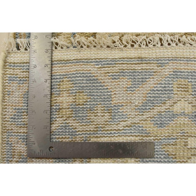 Oushak Runner 2’7” X 8’1” Ivory Wool Tribal Hand-Knotted Oriental Rug For Sale - Image 12 of 12