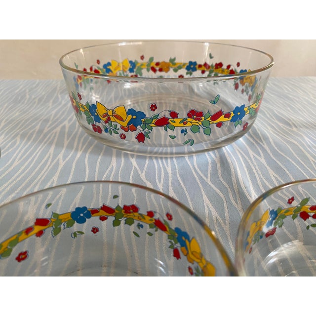 Vintage 7-piece “Servizio Macedonia” glass serving set by Cerve, made in Parma, Italy in 1998. The set consists of one...