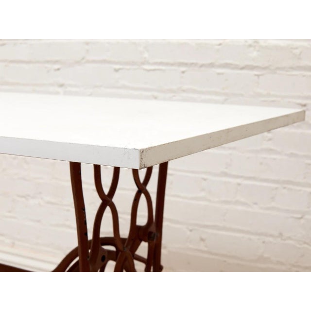 Mid 20th Century Mid 20th Century Singer Base Table Desk For Sale - Image 5 of 12