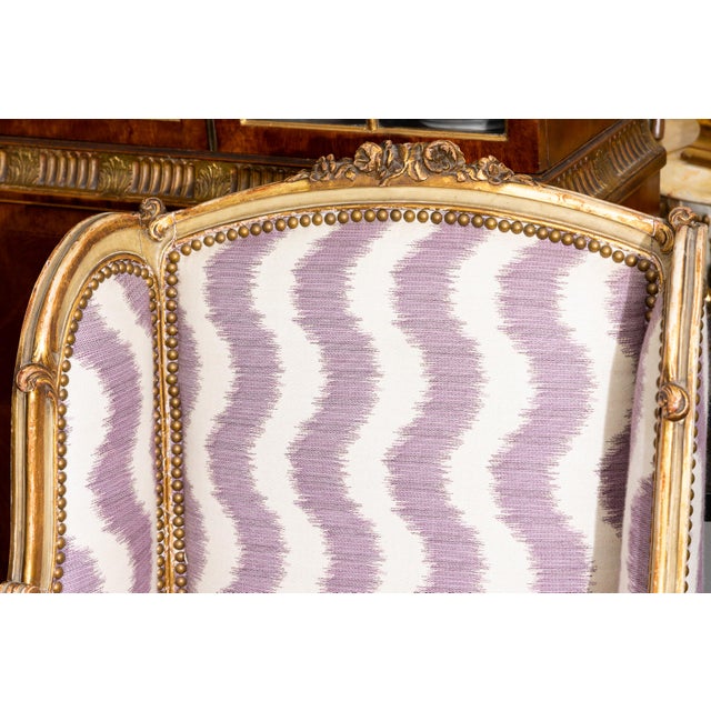 Wood Pair of 19th Century French Bergere Chairs For Sale - Image 7 of 8