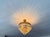 Vintage Brass & Original Emerald Green Crystal Crown Cascade Chandelier – 5 Light For Sale - Image 14 of 17