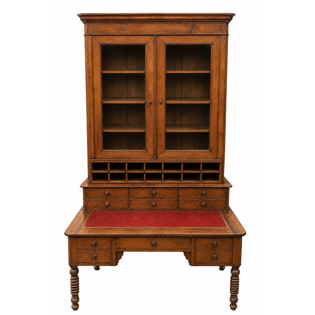 Large 19th Century French Desk with Drawers, 1890s For Sale - Image 16 of 16