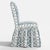 Not Yet Made - Made To Order Ruffle Camel Back Dining Chair in Linny Ikat Slate For Sale - Image 5 of 7