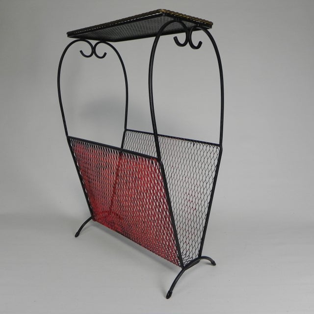 Vintage Steel Side Table with Magazine Rack, 1950s For Sale - Image 4 of 18