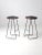 Wood Pair of Vintage Sculpted Wood Saddle Seat Bar Stools With Black Iron Bases For Sale - Image 7 of 11