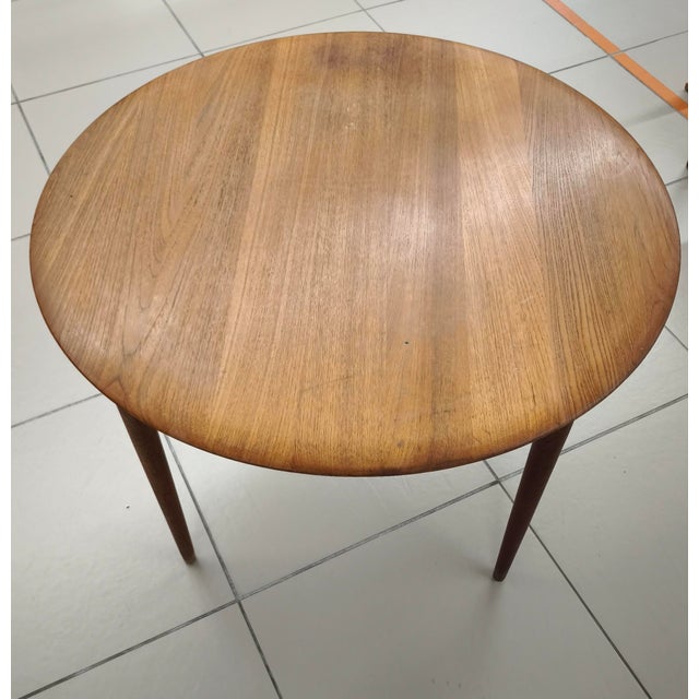 Mid-Century Modern Round Teak Dining Table by France & Son, 1960s For Sale - Image 3 of 6