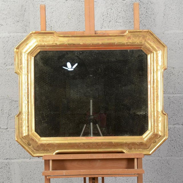 Golden Mirror in Gilded Wood For Sale - Image 10 of 10