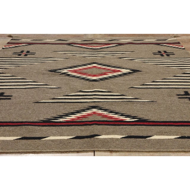 Greige Southwest Modern Ganado Navajo-Style Rug - 05'02 X 07'00 For Sale - Image 8 of 9