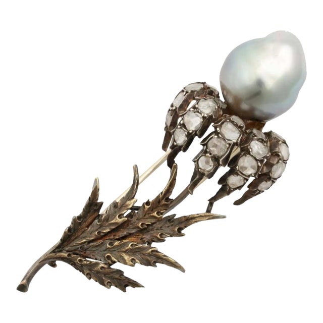 18kt Yellow Gold and Silver M Buccellati Flower Brooch For Sale
