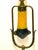 French Brass and Glass Pate De Verre Single-Light Chandelier, 1960s For Sale - Image 6 of 6