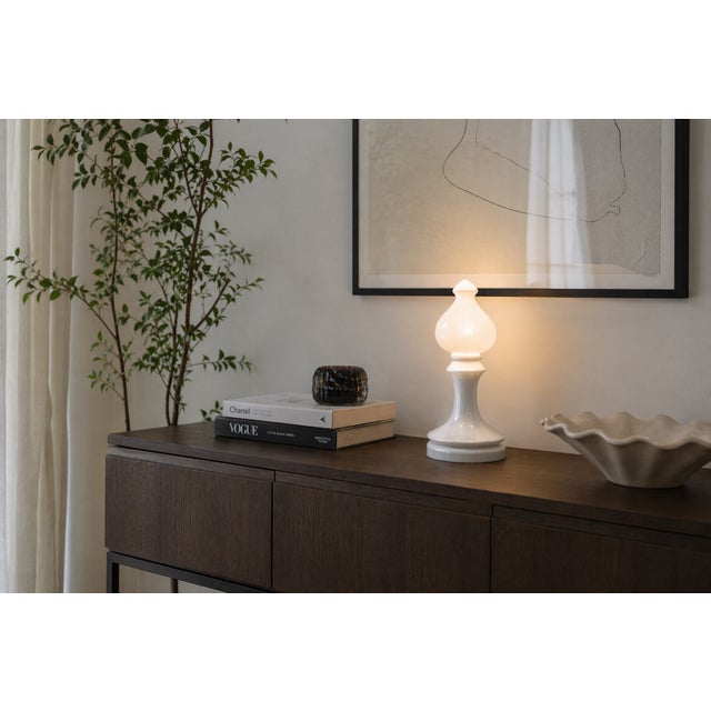 Glass Glass Chess Piece Lamp by Ivan Jakes, 1970s For Sale - Image 7 of 7