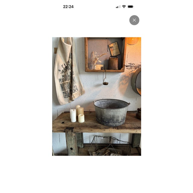 Workbench in Green Patinated Oak, 1940s For Sale - Image 9 of 15