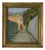 Alfredo Mahieux, Light Beyond the Alley in Ischia, 1949, Oil Painting on Board, Framed For Sale