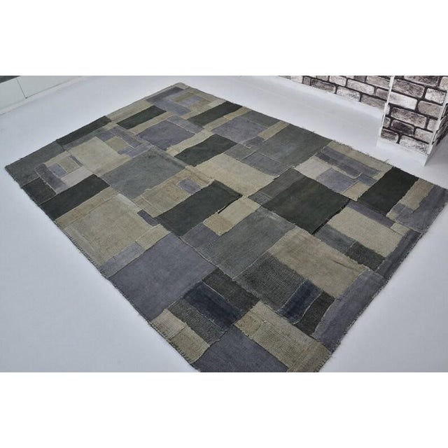 Turkish Antique Vintage Colourful Rug For Sale - Image 3 of 10