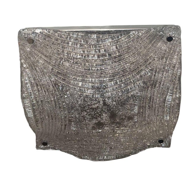 Glass Mazzega Murano Glass Flush Mount Ceiling Light, Italy, 1970's. For Sale - Image 7 of 9