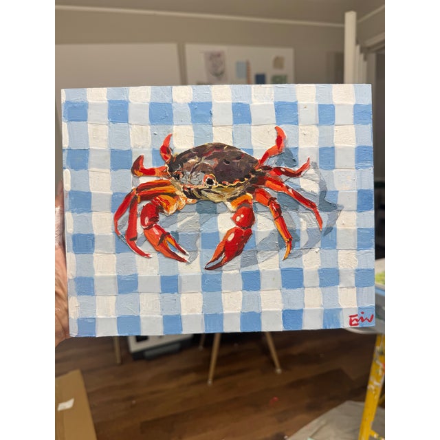 2020s “Nantucket Crab” Acrylic Painting For Sale - Image 5 of 10