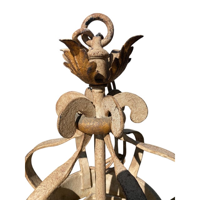 Taupe Paul Ferrante Lantern Forged Gilt Iron, "4000 Series" - Pair Available For Sale - Image 8 of 18