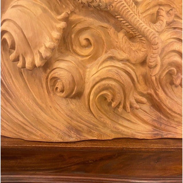 Large 20th Century Vietnamese Nhất Long Vờn Ngọc Dragon Pearl Wood Sculpture For Sale - Image 12 of 12