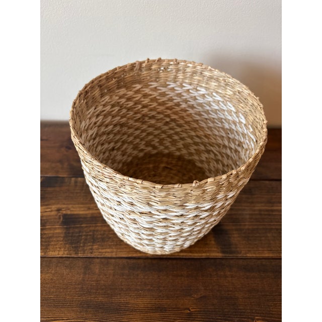 Late 20th Century Woven Basket For Sale - Image 4 of 7