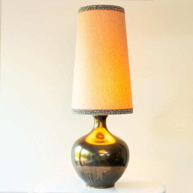 Heavy quality ceramic floor lamp, 1970s. This lamp base brings playful elegance and rich visual appeal to any interior....