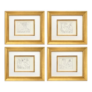 1970s Picasso Set of 4 Framed Remarkable Prints. For Sale