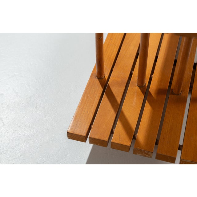 Mid-Century Modern Three Tier Wooden Shelving Unit, 1970s For Sale - Image 12 of 13