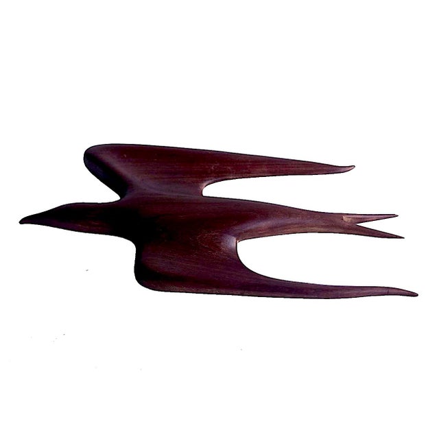 Mid 20th Century Hand Carved Falcon Wall Sculpture Attributed to Arthur Umanoff for Raymor For Sale In Miami - Image 6 of 17