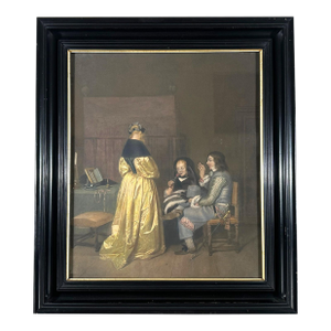 After Gerard De Borch, the Gallant Conversation, Framed Fac-Simile Print