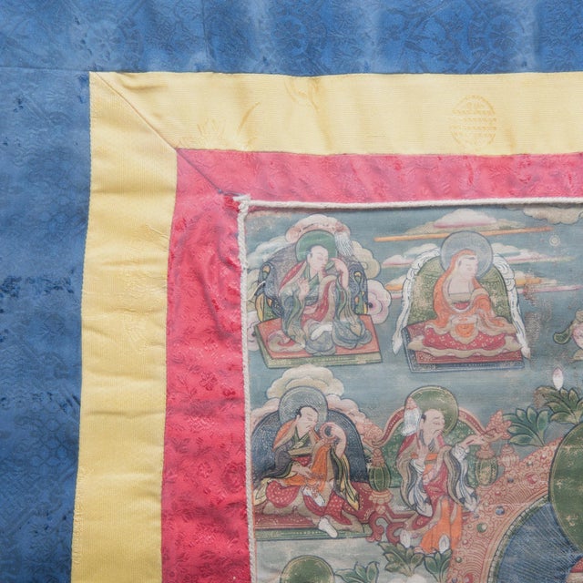 Late 19th Century Framed Tibetan Thangka of Shakyamuni, 19th Century For Sale - Image 5 of 6