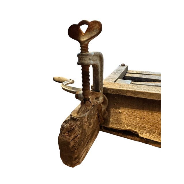 Late 19th Century Original Anchor Lovell Manufacturing Co. Manual Crank Laundry Clothes Wringer For Sale - Image 13 of 14