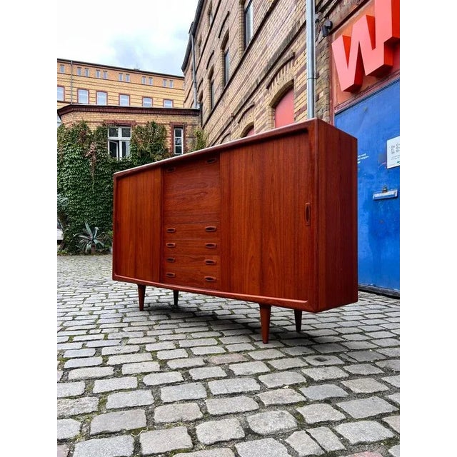 Danish Highboard in Teak by H.P. Hansen For Sale - Image 11 of 11